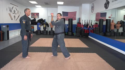 Correcting common errors executing the American Kenpo technique Blinding Sacrifice