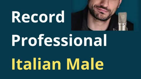 Professional Italian Male Voice Over