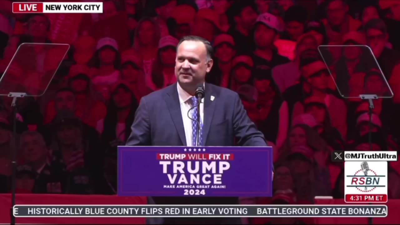 Dan Scavino’s gives an emotional Speech at Madison Square Garden