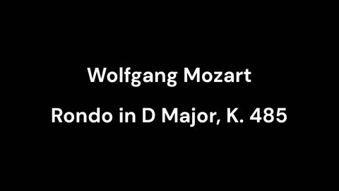 Rondo in D Major, K. 485