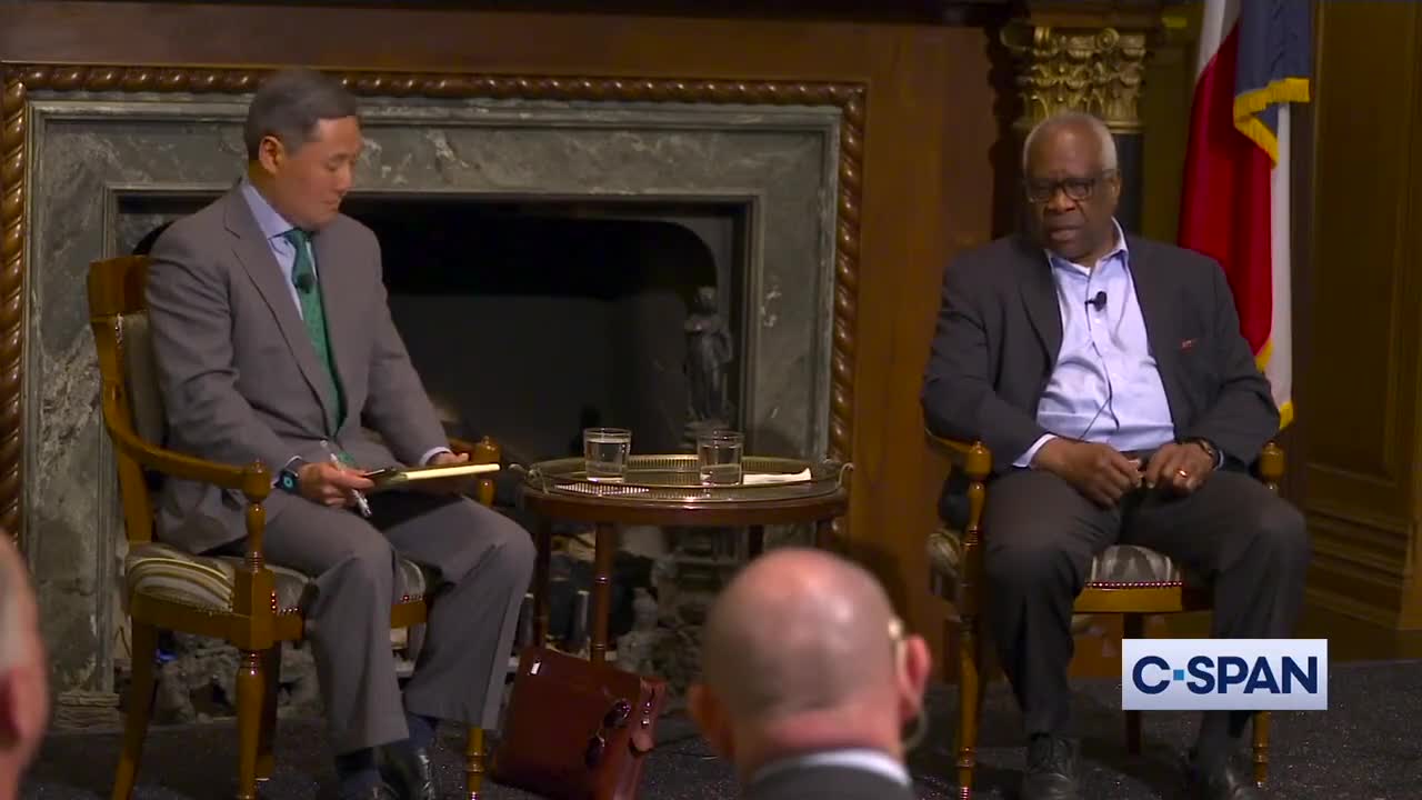 Justice Clarence Thomas comments on protests outside justices' homes following the leak