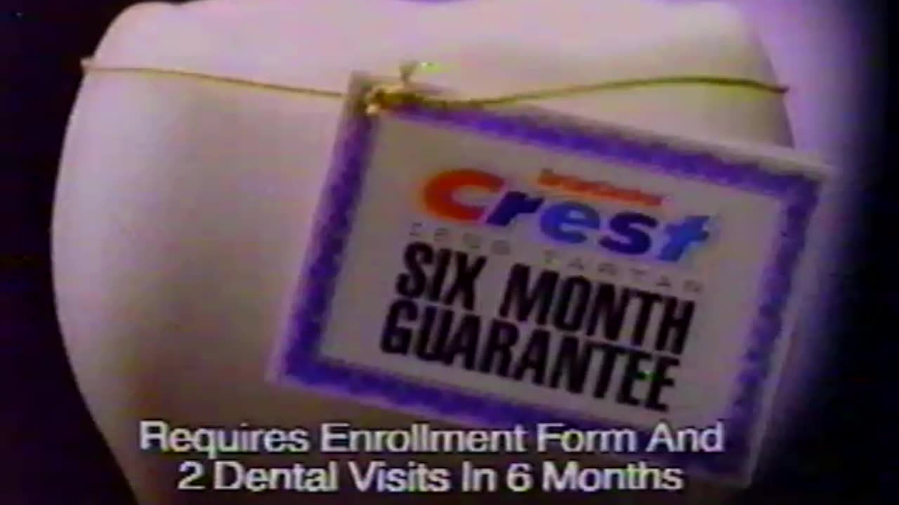 Vintage Crest Toothpaste Commercial 1993