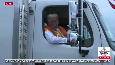 WATCH: Trump Drives a GARBAGE TRUCK in Response to Joe Biden - 10/30/24