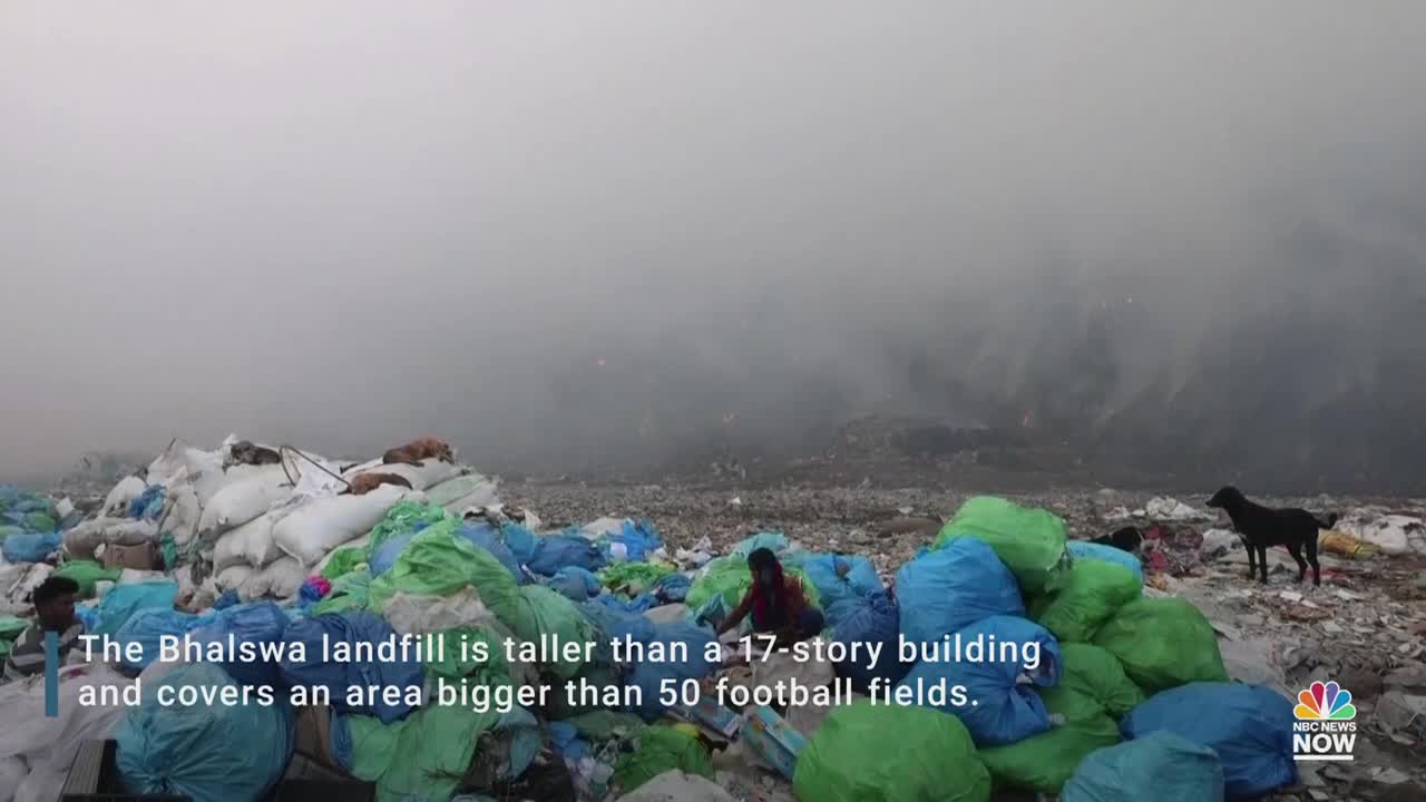 Watch: Fire Shrouds Huge New Delhi Landfill In Smoke