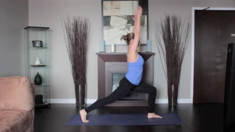 yoga pose -warrior one left