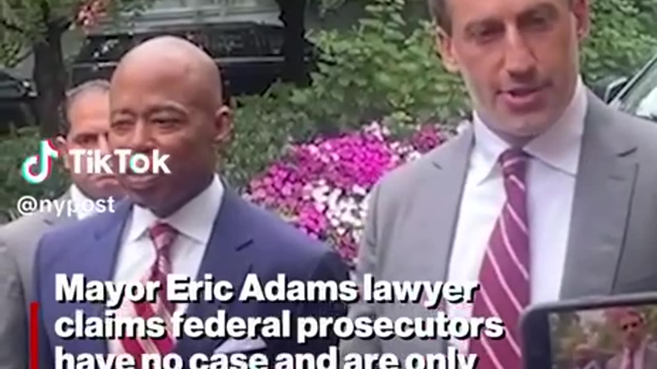 Eric Mayor Adams's lawyer talks to press.
