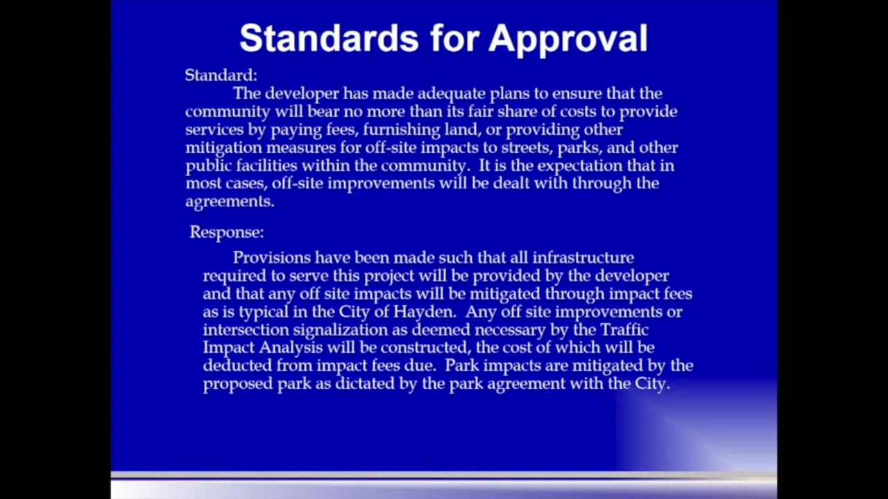 Intersection Improvements and Impact Fees - Hayden City P&Z 10/21/24