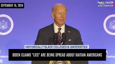 Biden Claims "Lies" Are Being Spread About Haitian Americans