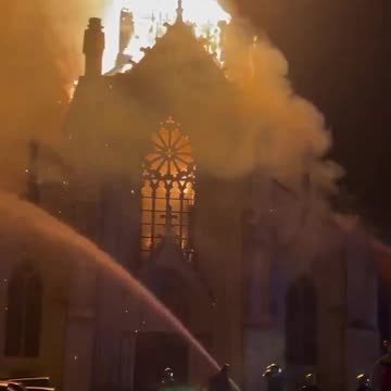 Illegal Aliens in France burn down church built in 1854