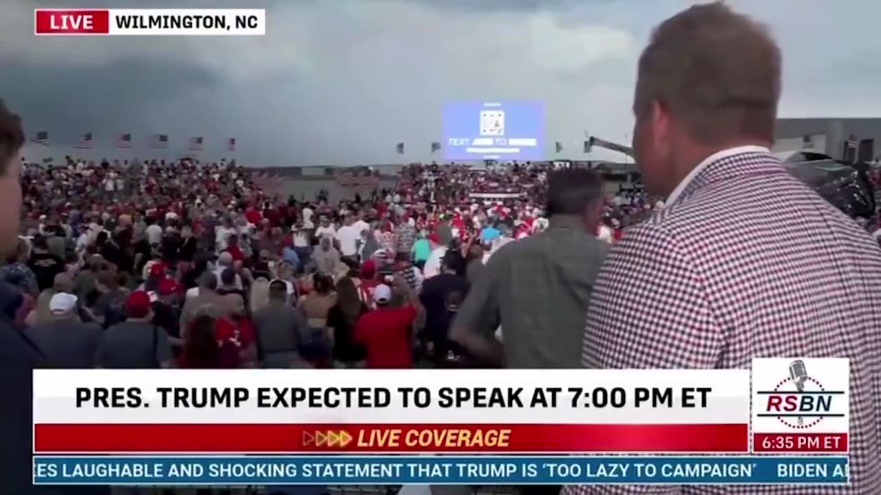 A message aboard Trump Force One in Charlotte, North Carolina