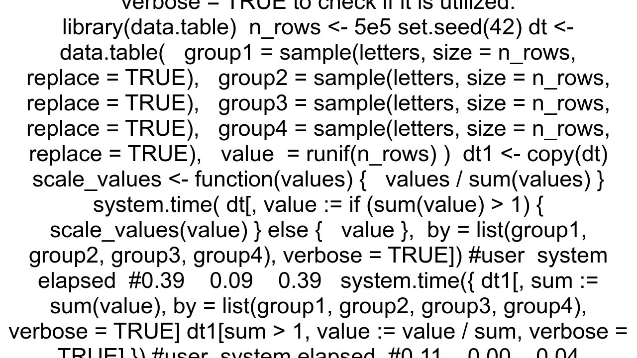 How to speedup normalization of grouped values with datatable