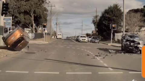 Heart-Stopping Crash: SUV's High-Speed Collision with Truck!