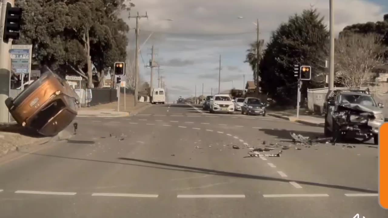 Heart-Stopping Crash: SUV's High-Speed Collision with Truck!