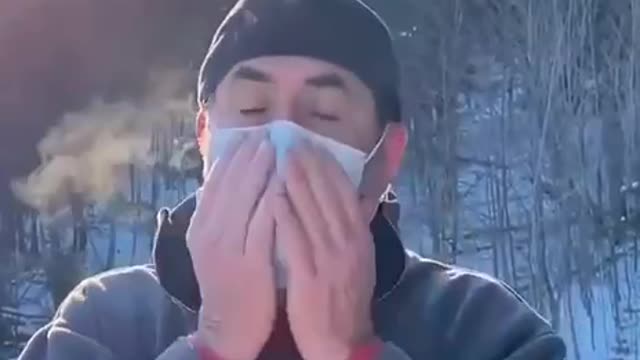 Mask demonstration.