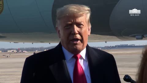 01 12 21 President Trump Delivers Remarks Upon Departure from JBA
