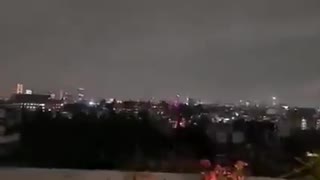 Luces en el cielo tras terremoto en México