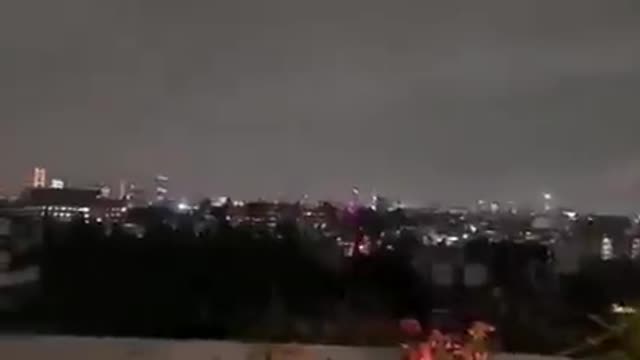 Luces en el cielo tras terremoto en México