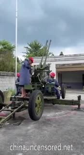 China uses anti-aircraft guns to go through clouds in arid and desert regions