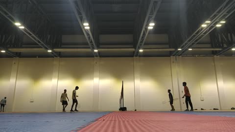 A badminton match at the IIT Jodhpur sports complex