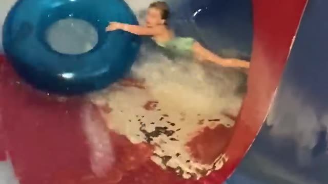 Kid Gets Sucked Down Waterslide __ ViralHog