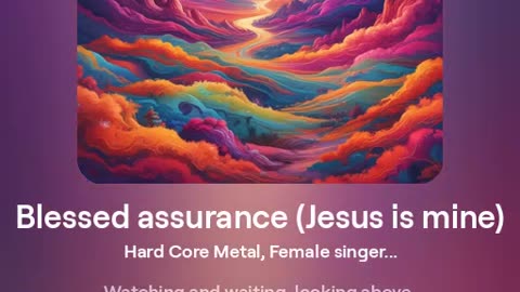 Blessed assurance (Jesus is mine) V1