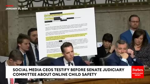 Josh Hawley Piteously Grills TikTok's CEO At Senate Hearing On Online Child Safety