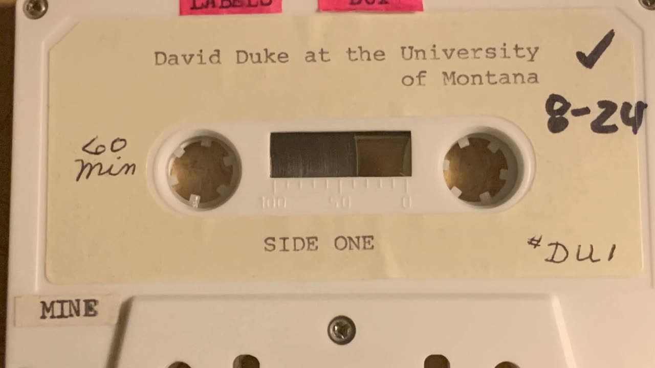 Dr David Duke "Speech at University of Montana" (audio 1 of 4)