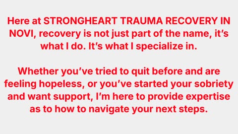 Strongheart Trauma Recovery : Addiction Counseling in Novi, MI