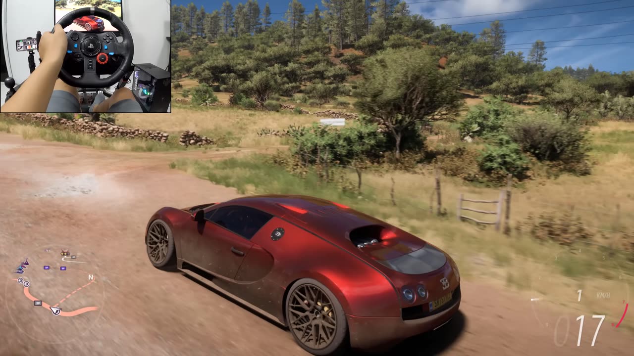 1470HP Bugatti Veyron Forza Horizon 5 Logitech g29 gameplay