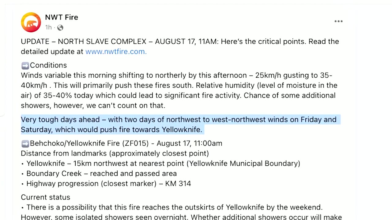 Yellowknife residents evacuate as wildfires draw closer