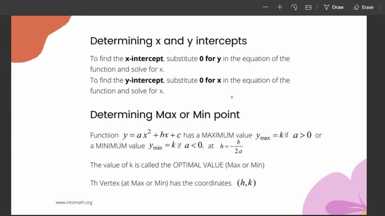 Quadratic function and its graph explained - IntoMath