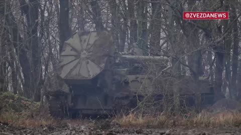 Self-propelled mortar "Tulpan" destroyed AFU positions in the Kupyanskoye direction.