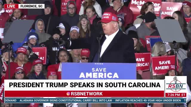 FULL SPEECH: President Donald J. Trump speaks at Save America Rally in Florence, SC 3/12/22