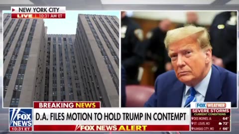 Corrupt DA Attempting To Hold Trump In Contempt