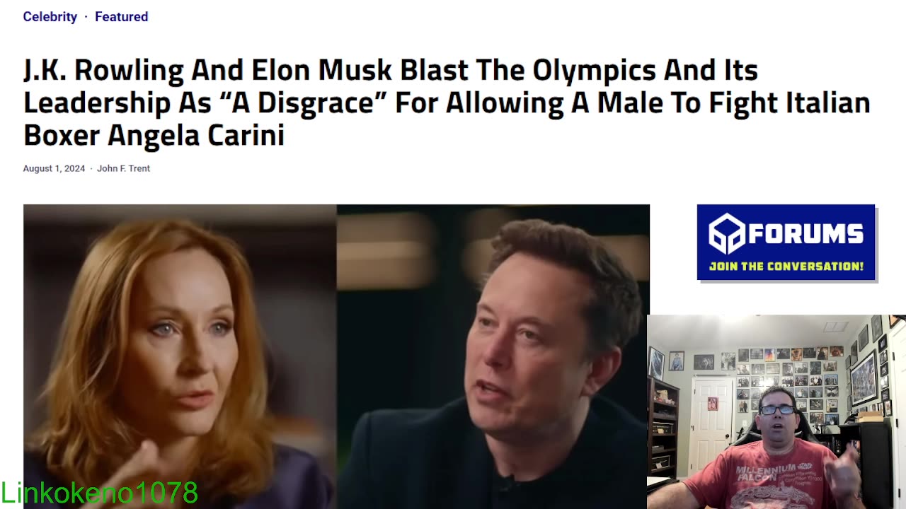 J K Rowling and Elon Musk blasts the Olympics for men competing in women sports