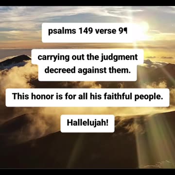 Psalms 149 verse 9
