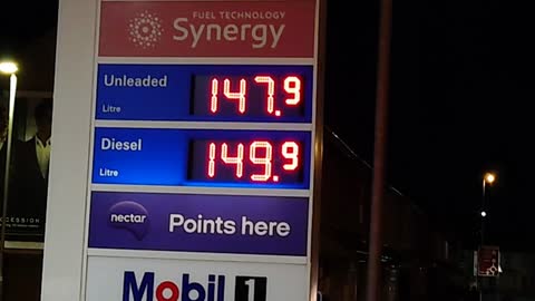 Fuel prices station number 2 Swindon England UK 30 October 2021