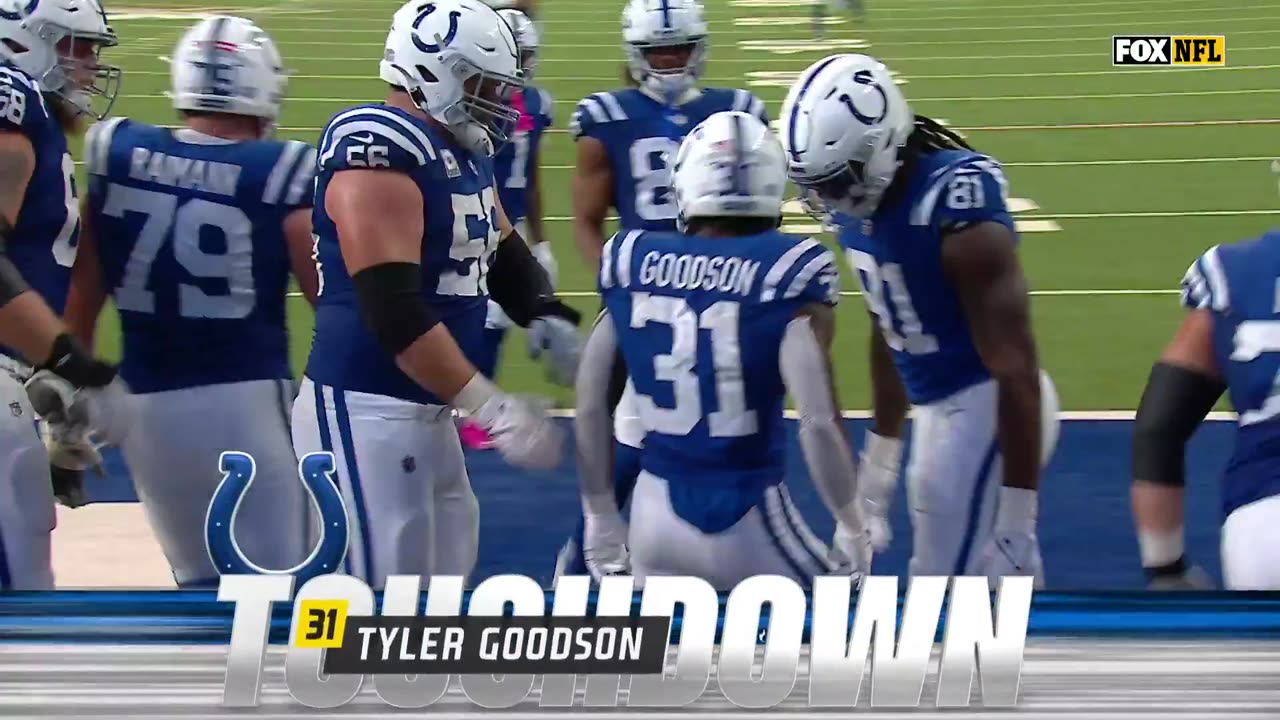 NFL - Tyler Goodson's first career TD! @Colts even the score.