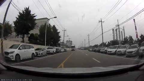 Collision with a truck on the way to work