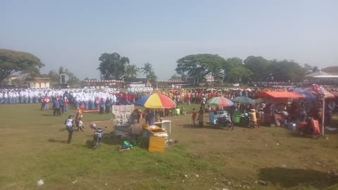 Indonesian red and white flag hoisting