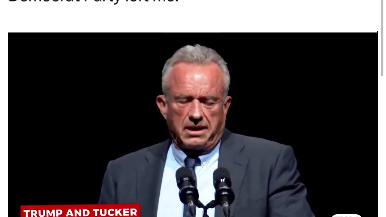 RFK JR: "I didn’t leave the Democrat Party. The Democrat Party left me."