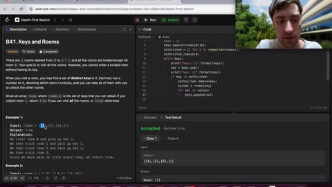 🔴 LIVE LeetCode Attempt: 841. Keys and Rooms | Half-Way Success Half-Way Failure