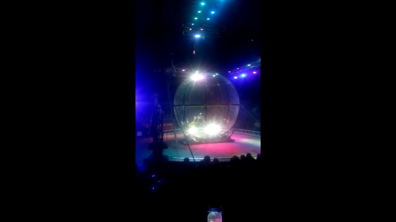 Bike Stunt Rider Plunges During Circus Globe Death Show