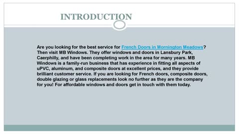 Looking for the best French Doors in Mornington Meadows