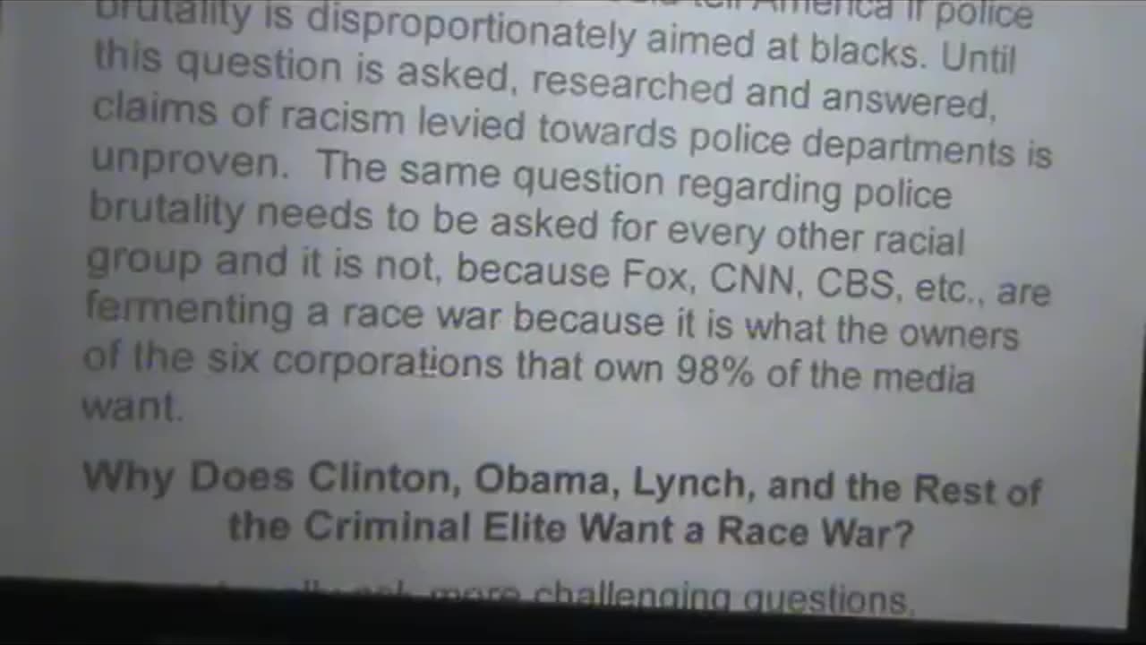 ANARCHY TODAY IN THE U.S.A. by Dr. James P. Wicsktrom, Minister of YAHWEH.