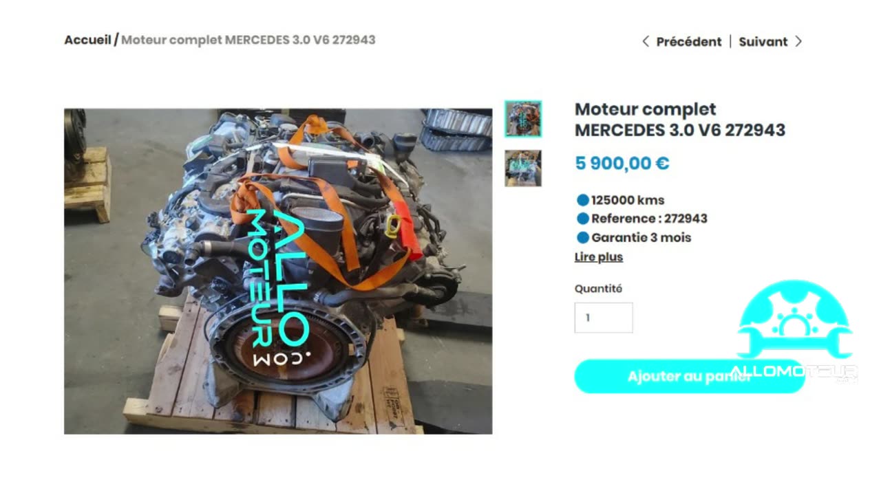 ALLOMOTEUR.COM - Moteur complet MERCEDES 3.0 V6 272943