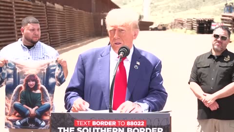 President Donald Trump visits US border in Arizona