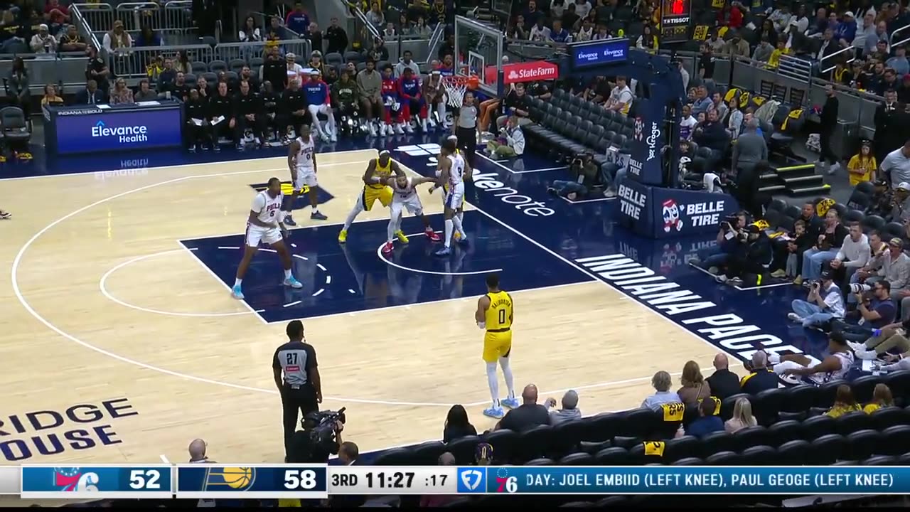 NBA Indiana Pacers vs Philadelphia 76ers 27/10/24