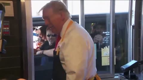 President Trump serving up McDonald's food - says he made it himself - PA 10/20/24