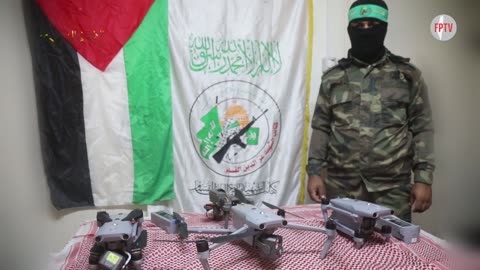 Al-Qassam seizing Zionist EVO Max drones in Al-Bureij refugee camp, Gaza, Palestine, 10 Oct 2024